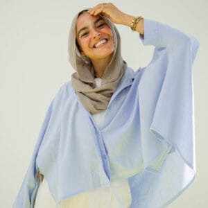 Airy Linen Shirt in Babyblue
