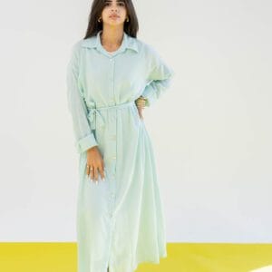 Flowy Linen Shirt in Mint