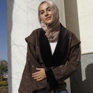 Studded Jacket in Brown